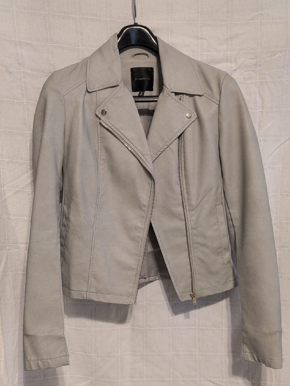 Dynamite Women's Pale Gray Moto Jacket